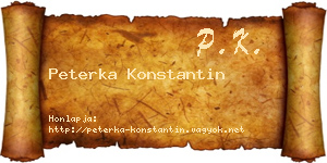 Peterka Konstantin névjegykártya